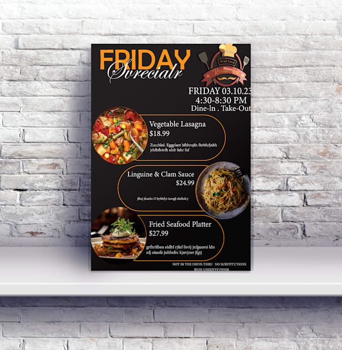 Bestseller - design restaurant menu, food menu, flyer  or poster design