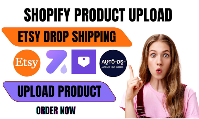 Gig Preview - Upload shopify product upload etsy drop shipping  via sprocket zendrop auto ds