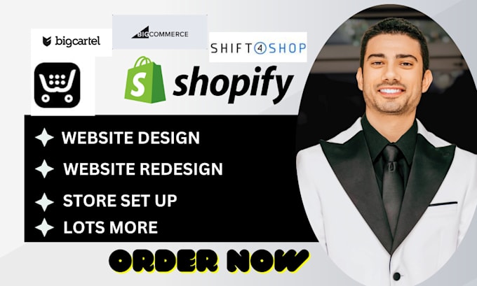 Gig Preview - Build shopify store, ecwid store, shift4shop store, ecommerce store