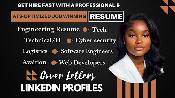 Gig Preview - Craft engineering resume, tech, technical, IT, cyber security, logistics resume