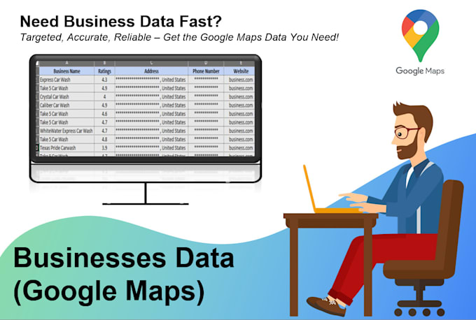 Gig Preview - Scrape google businesses data for you