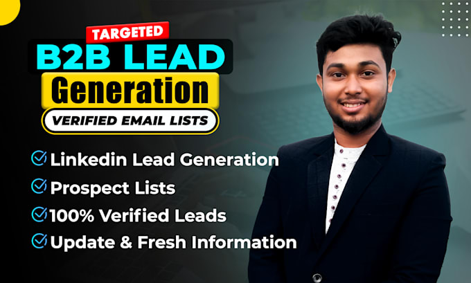 Gig Preview - Do targeted b2b lead generation, business leads, linkedin leads, and email list