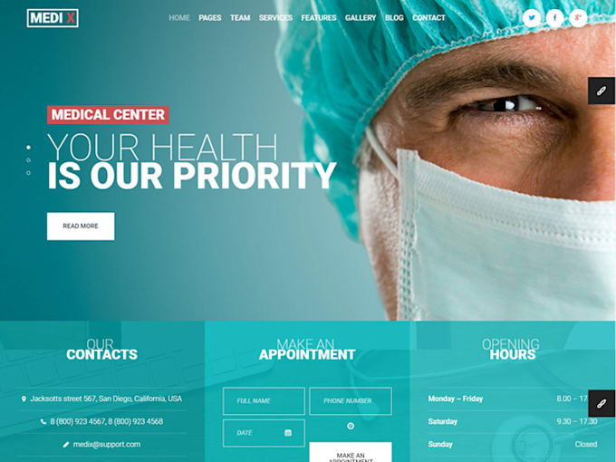 Gig Preview - Agency dental clinic, healthcare, medical website, dental, pharmacy website