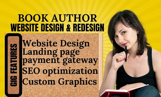 Gig Preview - Design responsive book author wordpress website