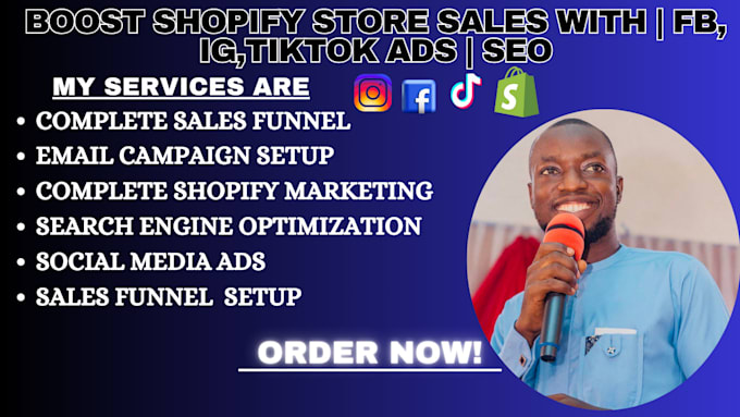 Gig Preview - Boost shopify sales, shopify marketing, sales funnel , shopify promotion