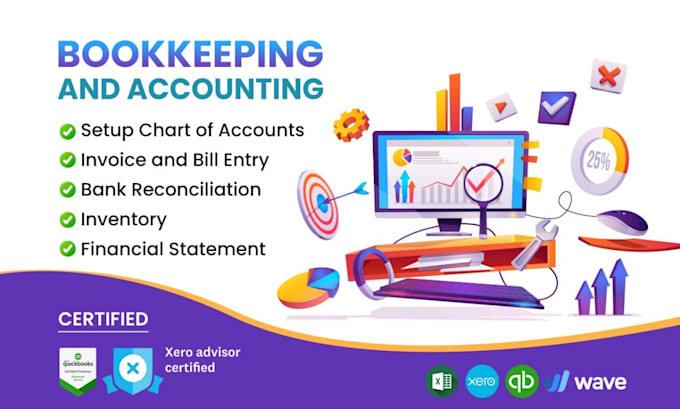 Gig Preview - Do quickbooks bookkeeping bank reconciliation and payroll