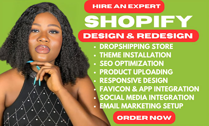 Gig Preview - Redesign shopify website design shopify website redesign shopify store design