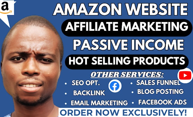 Gig Preview - Do autopilot travel affiliate amazon website passive income sales page SEO