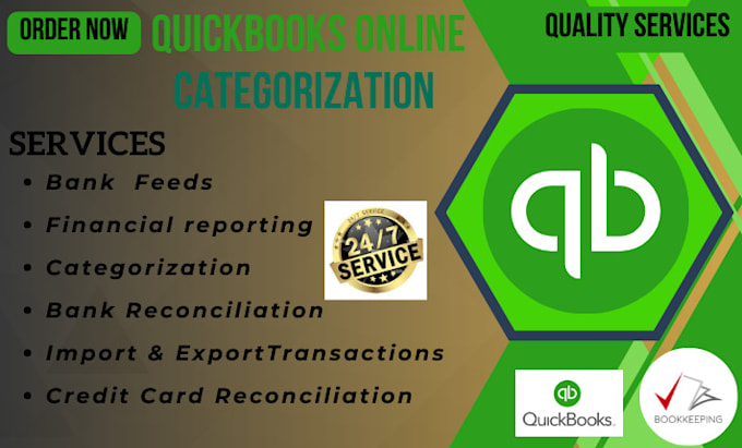 Gig Preview - Do categorization in quickbooks online