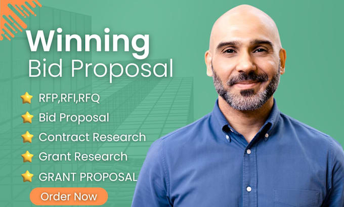 Bestseller - find rfp, write government contract,  bid proposal, rfi, rfq