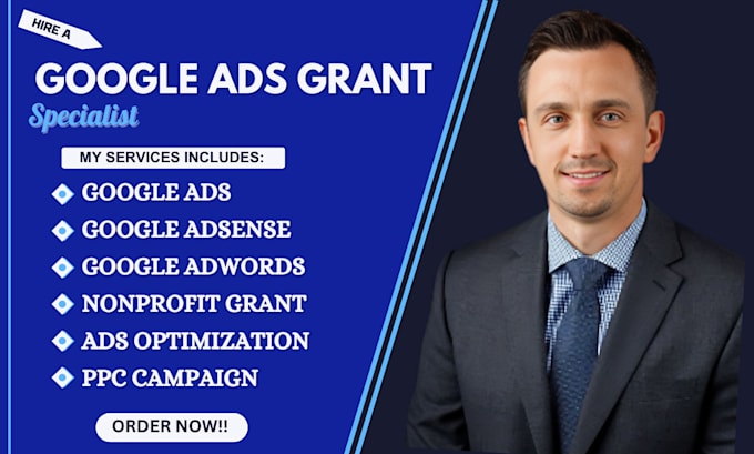 Gig Preview - Setup and manage your nonprofit google ads grant account