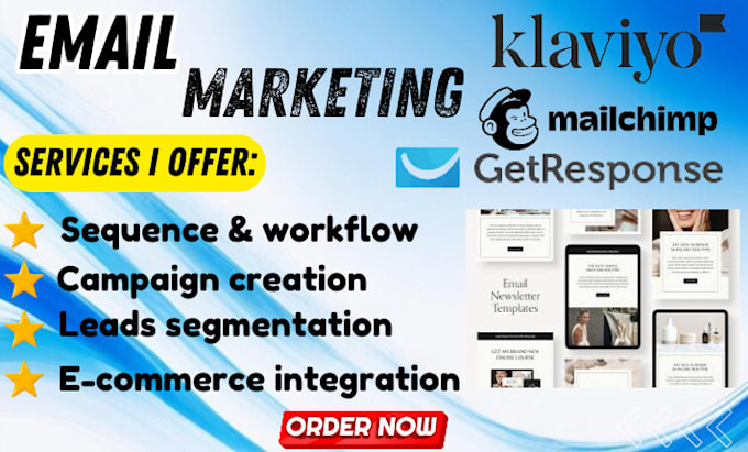 Gig Preview - Be your klaviyo flow expert getresponse email marketing flows for your ecommerce