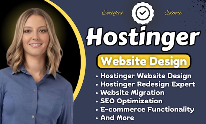 Gig Preview - Build hostinger website design hostinger redesign hostinger blog website