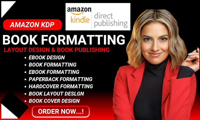 Gig Preview - Do kdp book and ebook formatting and layout design paperback for amazon kdp