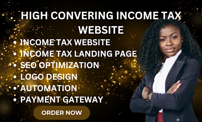 Gig Preview - Design income tax, book keeping website, finance, tax website, insurance website