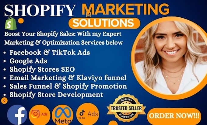 Gig Preview - Do shopify marketing social media marketing to boost shopify sales funnel