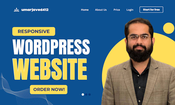 Gig Preview - Do responsive wordpress website, business website or wordpress blog website