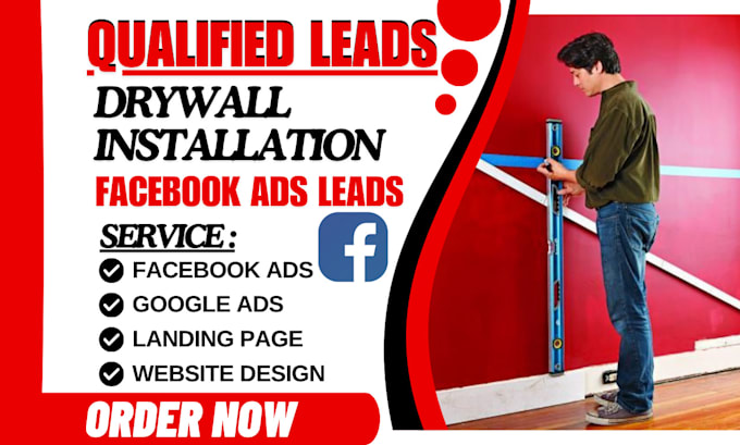 Gig Preview - Generate drywall installation leads hvac plumbing drywall installation website