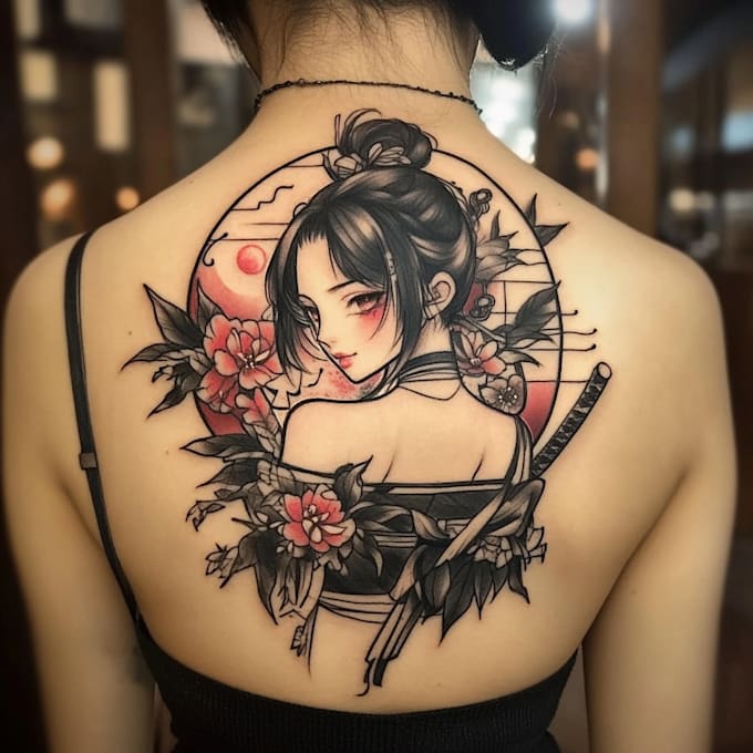 Gig Preview - Draw a anime tattoo design for you