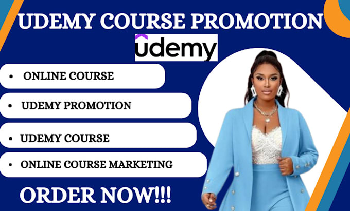 Gig Preview - Boost your online course marketing udemy course promotion