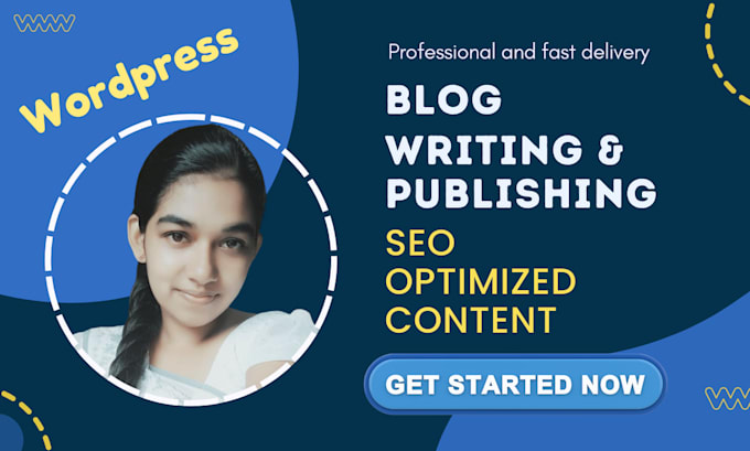 Gig Preview - Write and publish SEO optimized blog posts on wordpress