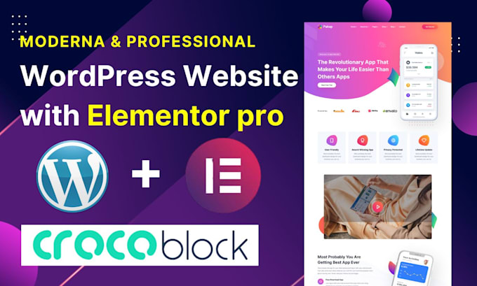 Gig Preview - Develop wordpress website with crocoblock and elementor pro