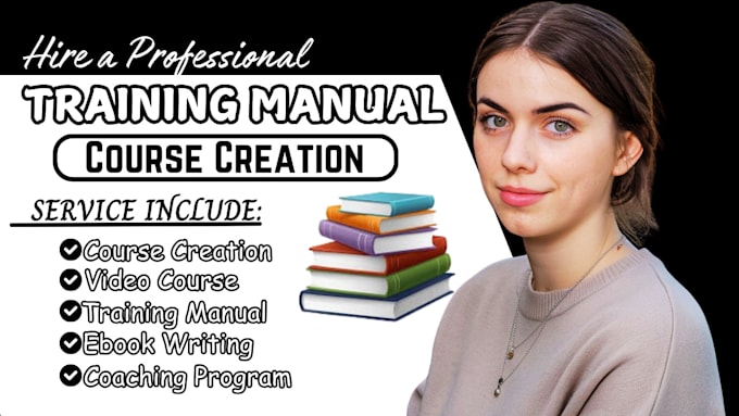 Gig Preview - Training manual instructional employee handbook video course user manual