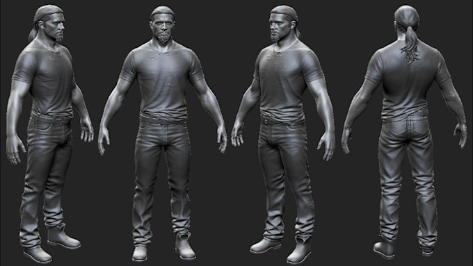 Gig Preview - Sculpt 3d character modeling, character design, stl 3d printing, game, animation