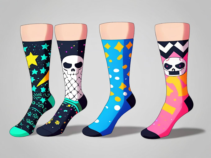 Gig Preview - Make a unique socks design