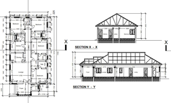 Gig Preview - Draw architectural blueprint 2d floor plan in autocad rendering and 3d modeling