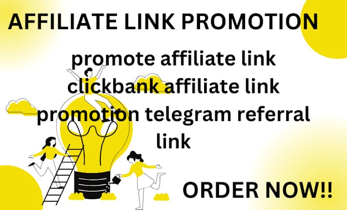 Gig Preview - Promote affiliate link clickbank affiliate link promotion telegram referral link