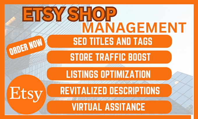 Gig Preview - Complete etsy store management product research shopify etsy store rank etsy seo