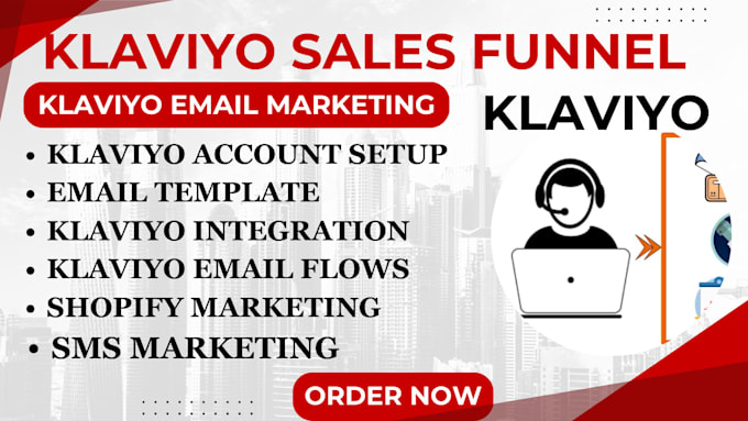 Gig Preview - Set up a klaviyo sales funnel and email marketing