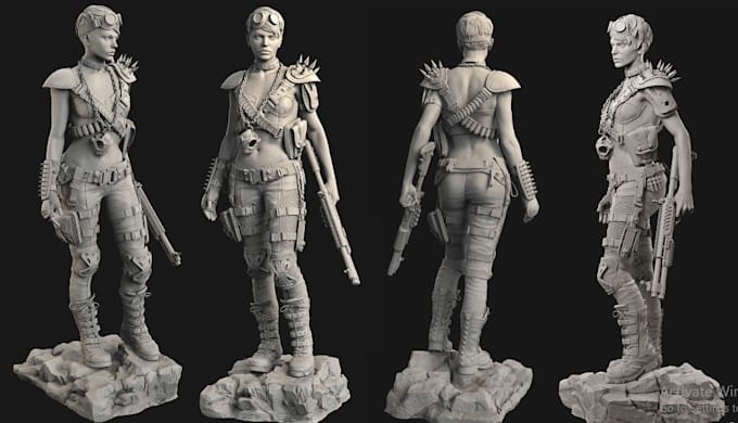 Gig Preview - Shapen 3d model from zbrush,create 3d digital miniature for 3d printing,stl file