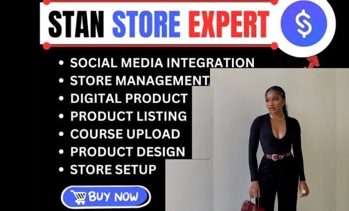 Gig Preview - Setup stan store, stan store product listing, digital product listing