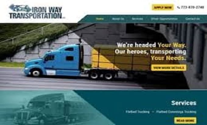 Gig Preview - Build a professional logistics and trucking website