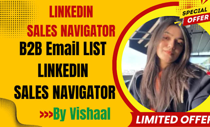 Gig Preview - Find business email from linkedin sales navigator