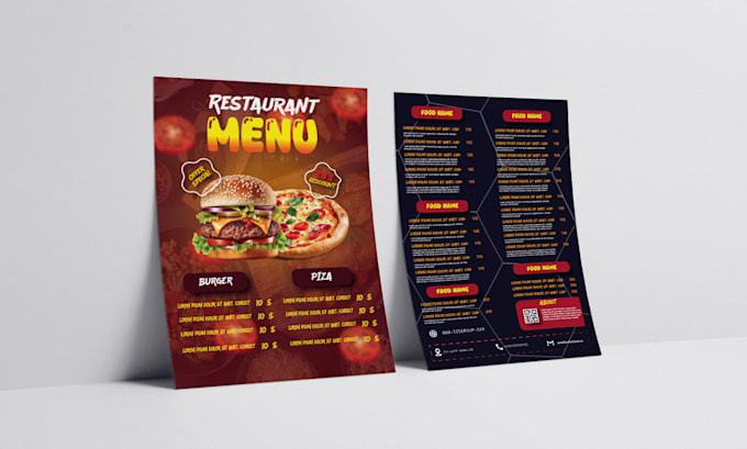 Gig Preview - Attractive design food flyer, food menu, and restaurant menu