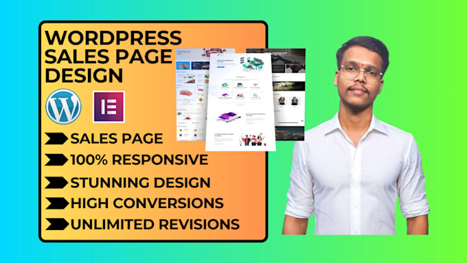 Gig Preview - Make wordpress sales page designs and responsive go high level sales page