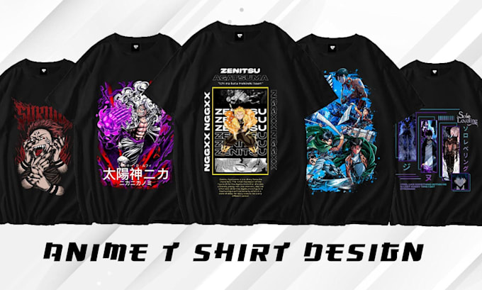 Gig Preview - Do amazing custom anime t shirt designs for you