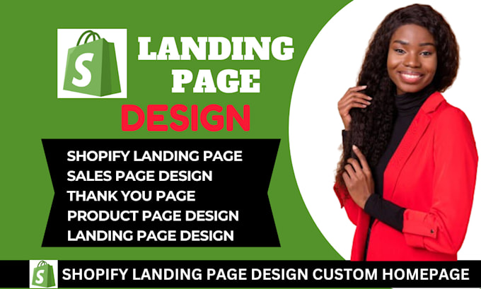 Gig Preview - Make shopify landing page design, fix shopify landing page, custom product page