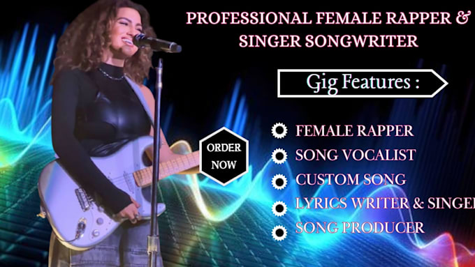 Gig Preview - Be your female singer, female rapper high quality vocals and custom songwriting