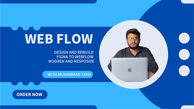 Gig Preview - Design or develop modern responsive webflow website, figma to webflow