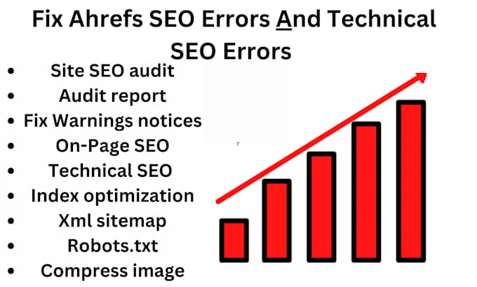 Gig Preview - Fix ahrefs site audit technical SEO errors