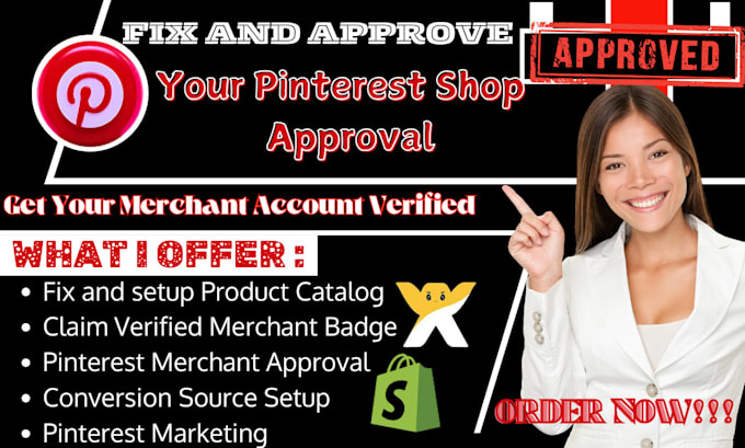 Gig Preview - Do pinterest merchant approval catalog marketing with conversion tracking shop