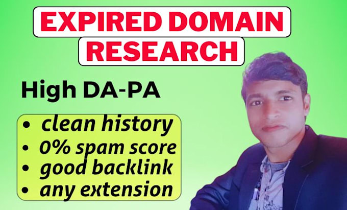 Gig Preview - Do find expired domains including high da pa