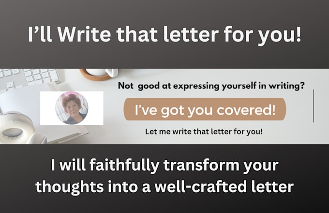 Gig Preview - Write your personal or business letters