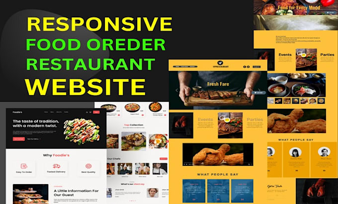 Gig Preview - Design restaurant website with online food order system delivery,pickup service