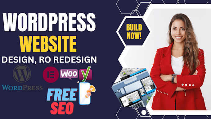 Gig Preview - Create wordpress website design redesign website development