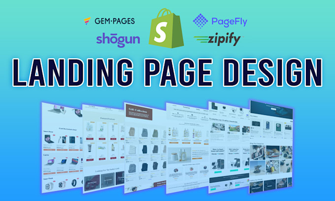 Gig Preview - Create shopify product landing page with shopify page builder pagefly or shogun